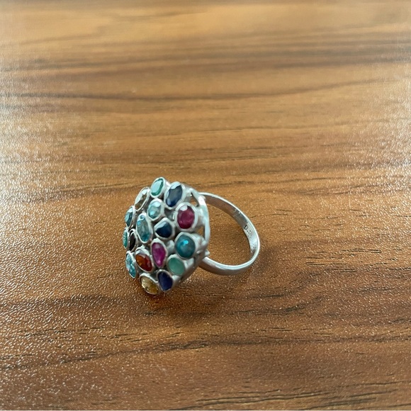 New✨Precious Gems Quality Pure Silver Ring - uniquely hand crafted 💎 - Picture 3 of 8